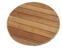 Teak bordsskiva Ø 60cm