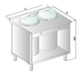 DoraMetal Tallriksdispenser i skåp DM-94520-E T4