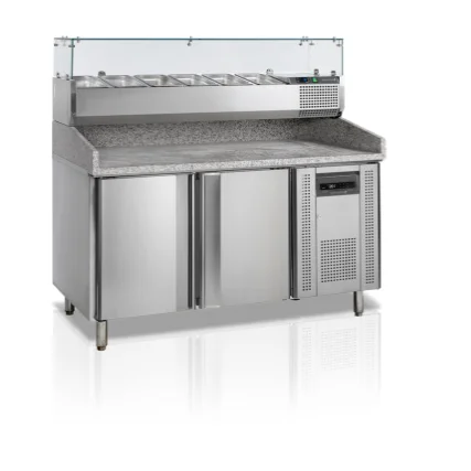 TEFCOLD® Pizzakylbänk Granit med kylränna PT1200