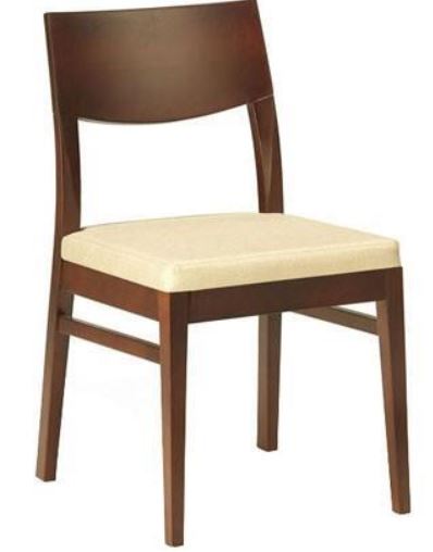Trästol med sittdyna A-4570