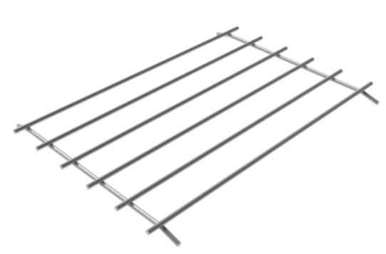 Rostfri löstagbar gallerhylla (200×550) mm