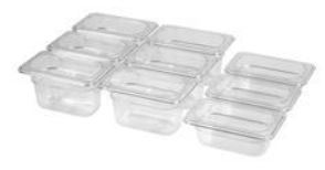 Polycarbonat Kantin GN 1/9-100mm,Transparent