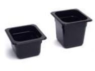 Polycarbonat Kantin GN 1/6-100mm, Svart.