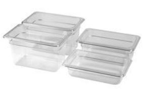 Polycarbonat Kantin GN ¼-100mm, Transparent.