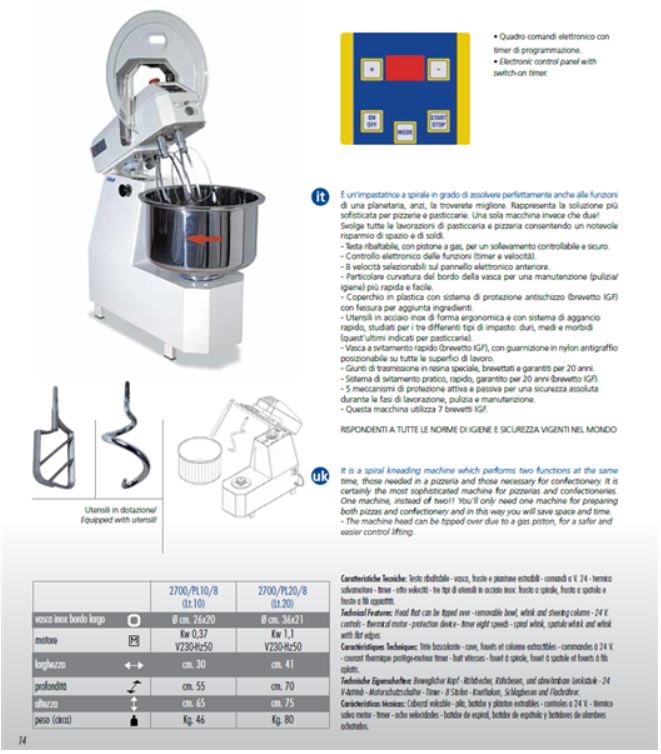 IGF Deg Och Vispmaskin 10 Liter
