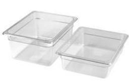 Polycarbonat Kantin GN ½-100mm, Transparent.