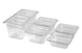 Polycarbonat Kantin GN 1/6-100mm, Transparent.