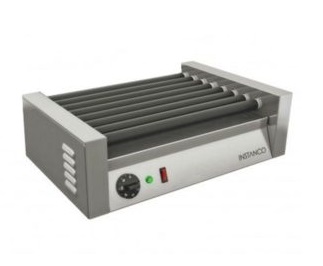 Roller grill med 8 rostfri rullar