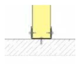 Startbeslag U-form 100mm bredd