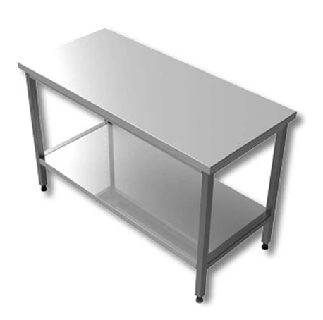 Rostfri bänk med underhylla (1000x650xH900) mm
