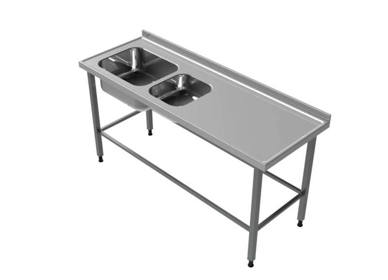 Rostfri diskbänk (1200x650xH900) mm