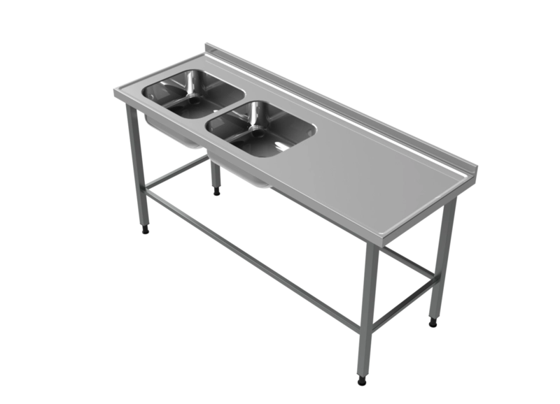 Rostfri diskbänk (1200x650xH900) mm