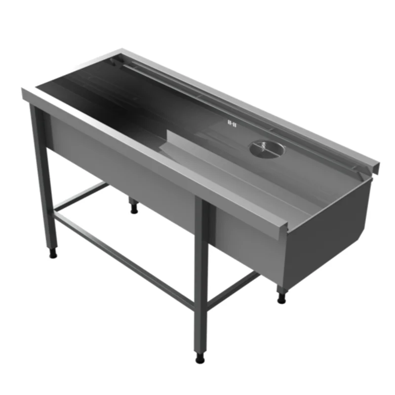 Inmatningsbänk med hel bassäng 1200x600x900 mm