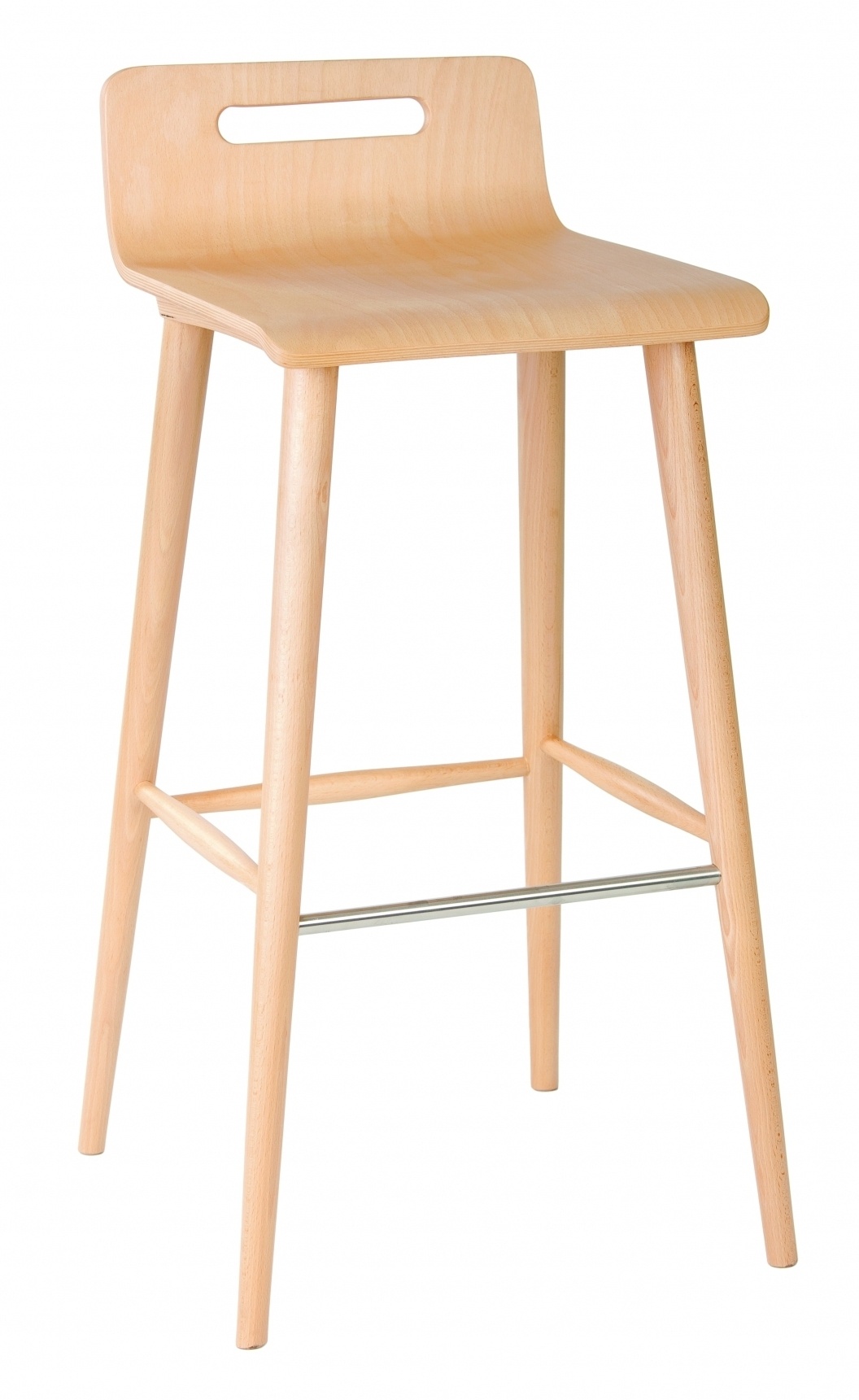 Barstol av bokträ