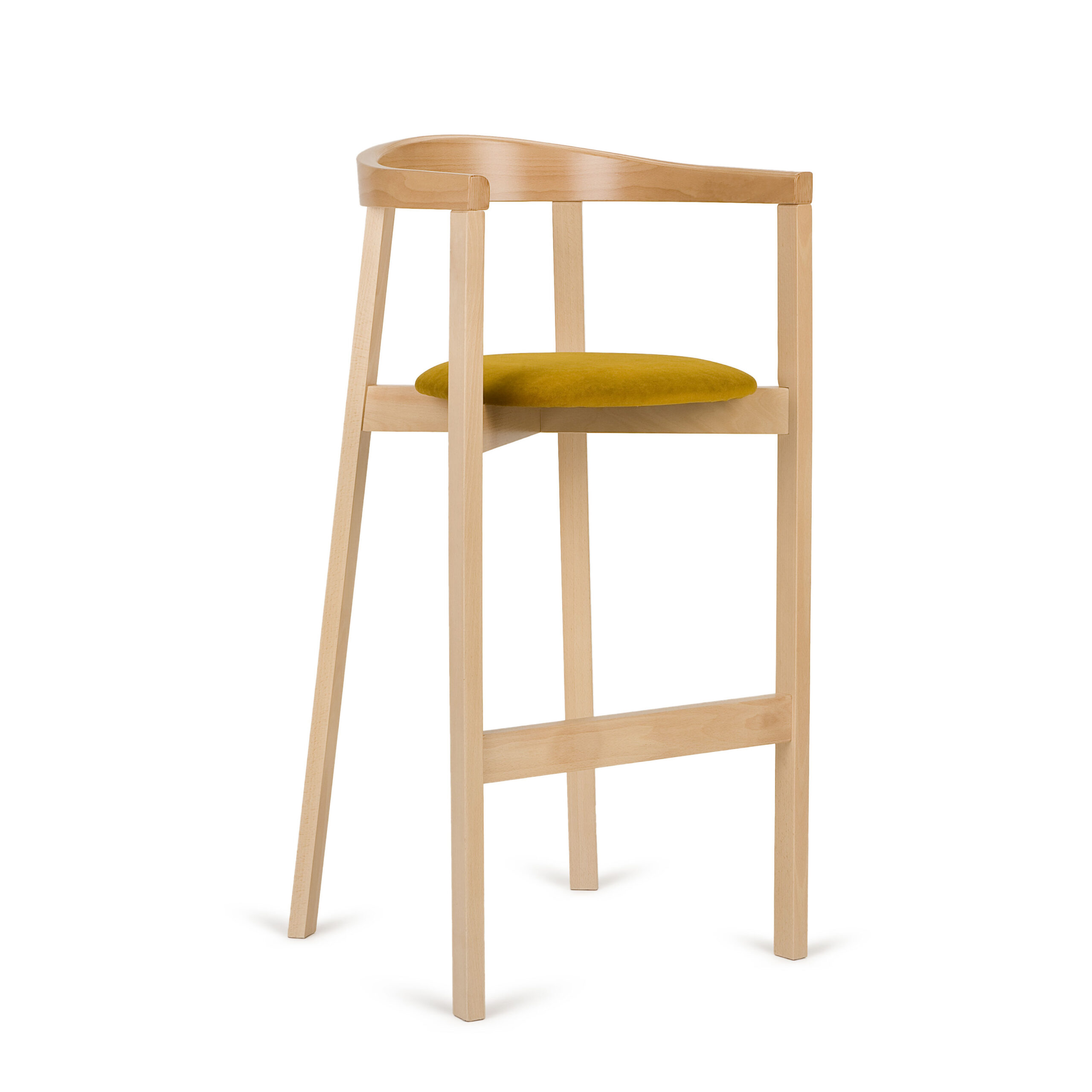 UXI H, designad barstol i trä
