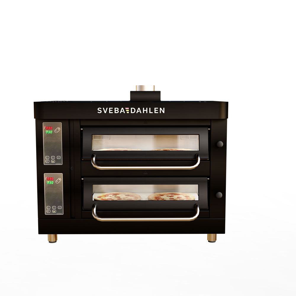 SVEBA-DAHLEN Bänkpizzaugn P202B Beyond Black 2-däck – 2 pizzor/däck