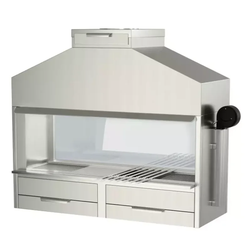 Allthermo display kolgrill CG-G (B1000-2000 x D600 x H1400 mm)