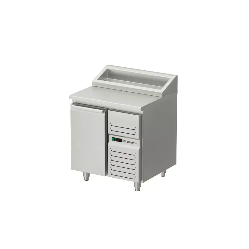 Allthermo Kallskänksbänk med dörrar och kylränna KBK-A-GN (B800-2100 x D650 x H900 mm)
