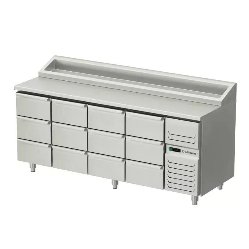Allthermo Kallskänksbänk med lådor och kylränna KHK-A (B800-2000 x D650 x H900 mm)