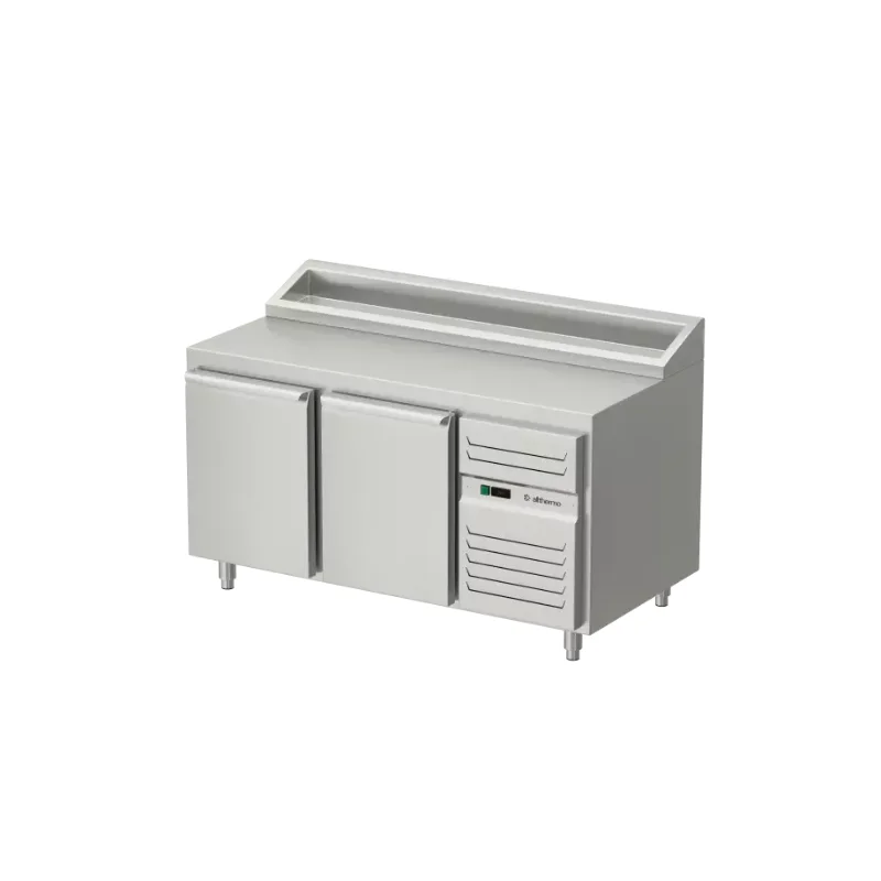 Allthermo Pizzakylbänk med dörrar och kylränna PKB-A-1 (B1600-2600 x D800 x H1050 mm)