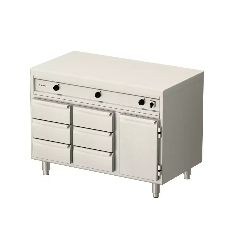 Allthermo Värmeskåp med 6 lådor och 1 dörr VR-1200/3 (B1200 x D700 x H900 mm)