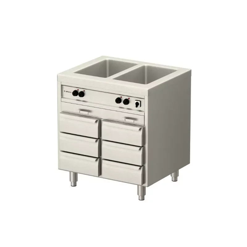 Allthermo 2 kammare vattenbad med 6 värmelådor VB-800/3/D (B800 x D700 x H900 mm)
