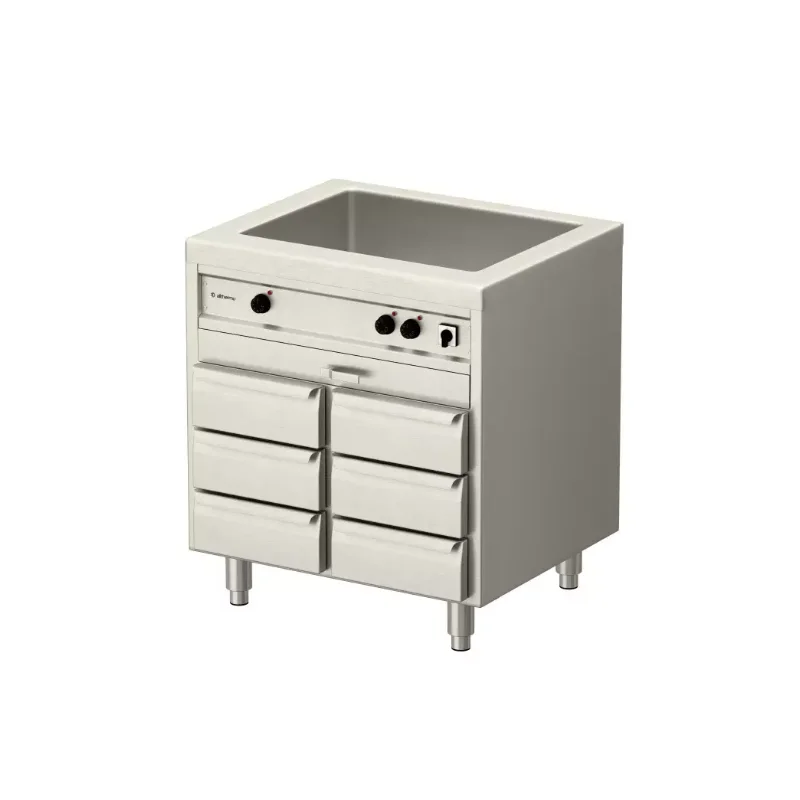 Allthermo 1 kammare vattenbad med 6 värmelådor VB-800/3/W (B800 x D700 x H900 mm)
