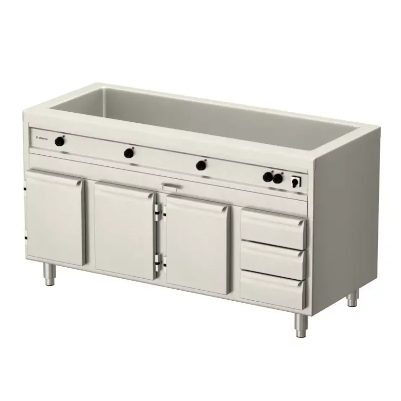 Allthermo 1 kammare vattenbad med värmeskåp och 3 värmelådor VB-2W (B800-1600 x D700 x H900 mm)