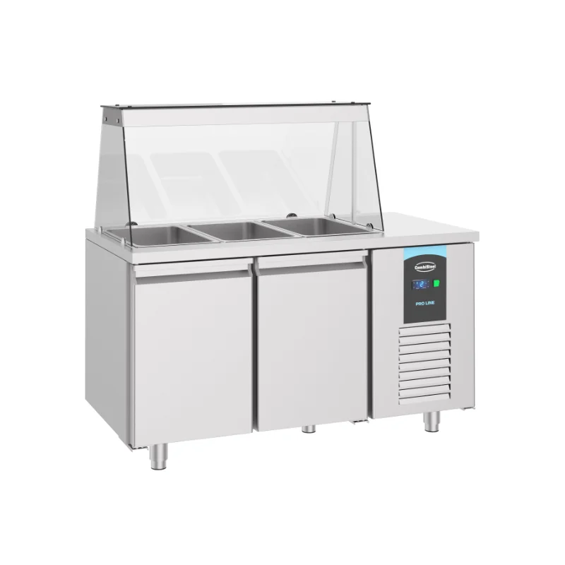 CombiSteel Salladskyl med glastopp 2-3 dörrar (B1400-1865xD700xH850 mm) – Pro line