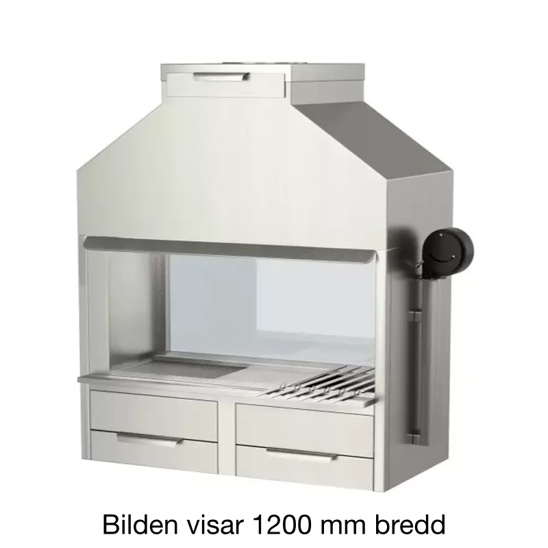 Allthermo display kolgrill CG-G (B1000-2000 x D600 x H1400 mm)