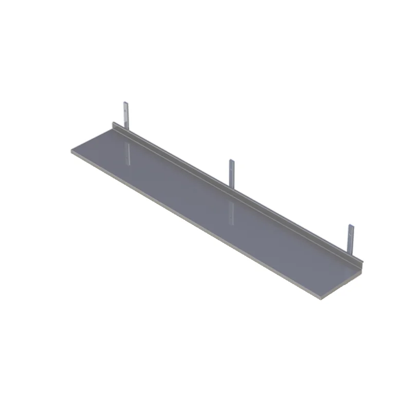 Rostfri hylla en plan (D 300 x B 400-3800 mm)
